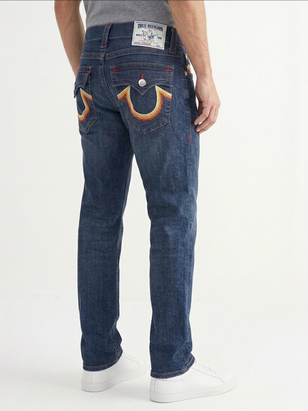 Y2K True Religion World Tour Straight Leg Jeans Made in USA Embroidered size 30